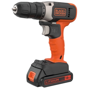 BLACK & DECKER Borr-/skruvdragare med 18V Lithium-ion 1,5AH